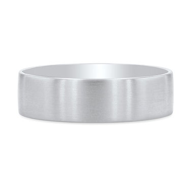 Flat Matte 6mm Wedding Band In Yellow Gold 14K