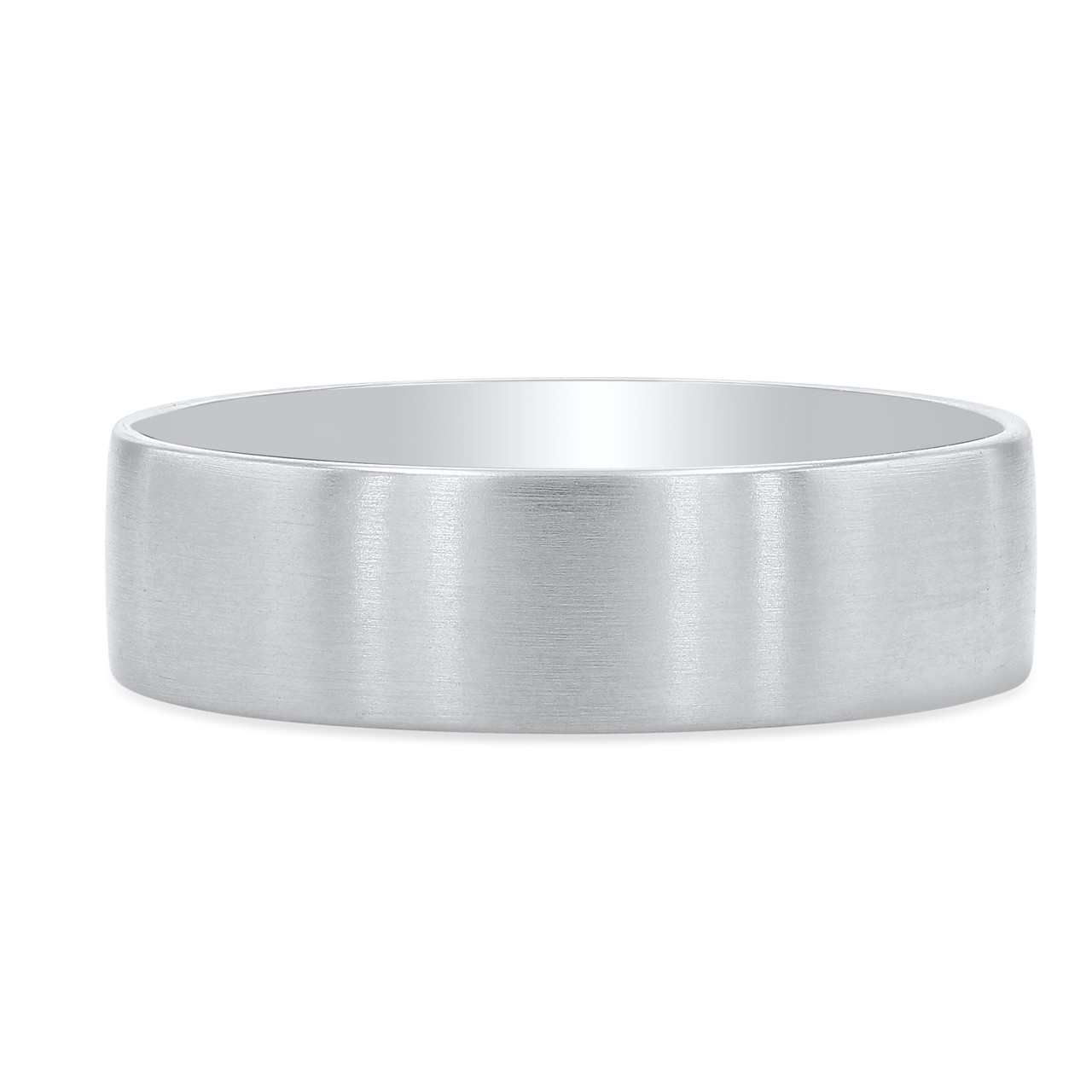 Flat Matte 6mm Wedding Band 0