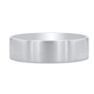 Flat Matte 6mm Wedding Band In Yellow Gold 14K