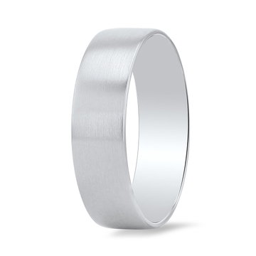 Flat Matte 6mm Wedding Band In Yellow Gold 14K