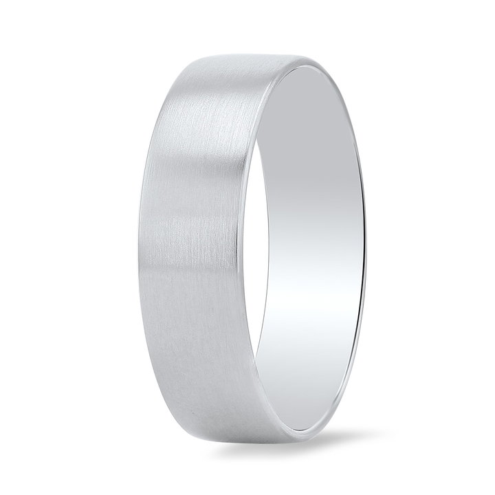 Flat Matte 6mm Wedding Band In Yellow Gold 14K