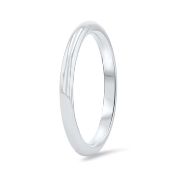 Polished Wedding Band In White Gold 14K