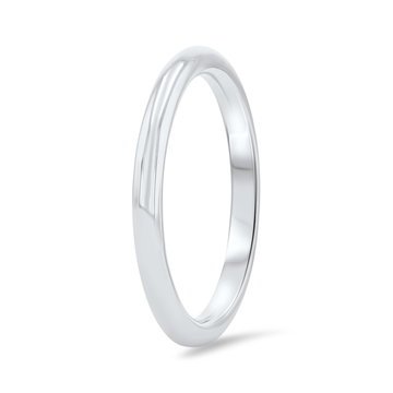 Polished Wedding Band In White Gold 14K