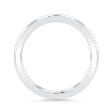 Polished Wedding Band In White Gold 14K