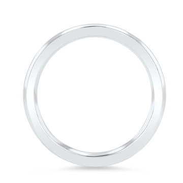 Polished Wedding Band In White Gold 14K