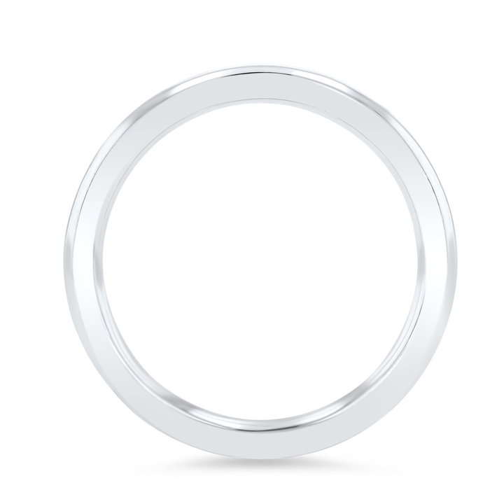 Polished Wedding Band In White Gold 14K