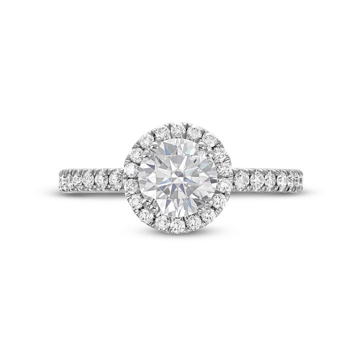 White Gold 14K Verragio Tradition Round Halo Engagement Setting