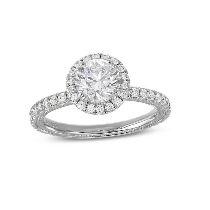 White Gold 14K Verragio Tradition Round Halo Engagement Setting