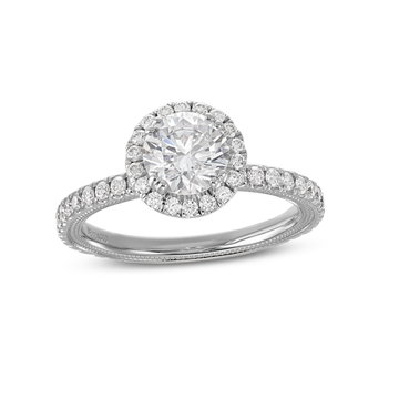 Verragio Tradition Round Halo Engagement Setting In White Gold 14K