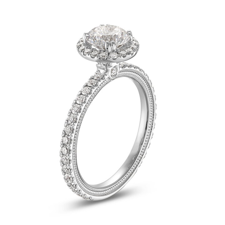 Verragio Tradition Round Halo Engagement Setting In White Gold 14K