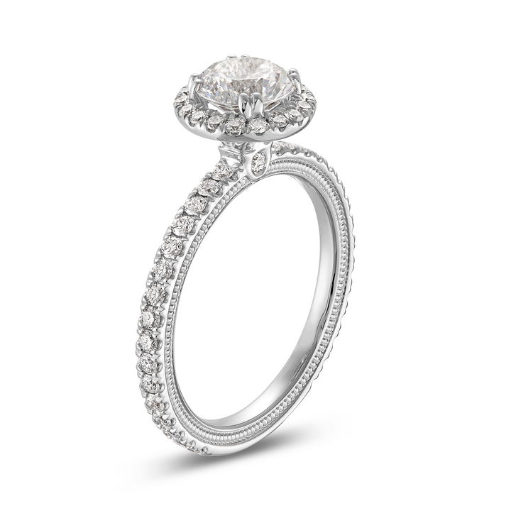 White Gold 14K Verragio Tradition Round Halo Engagement Setting