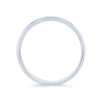 Matte Shimmer 6mm Wedding Band In White Gold 14K