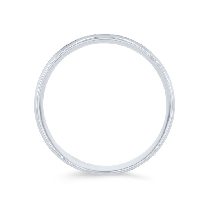 Matte Shimmer 6mm Wedding Band In White Gold 14K