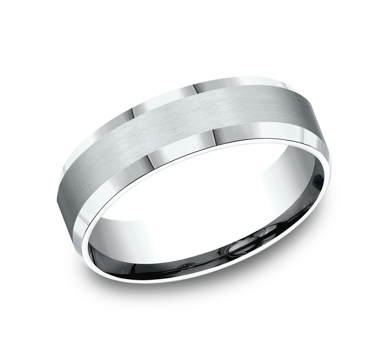 Matte Bevel Edge 6mm Wedding Band