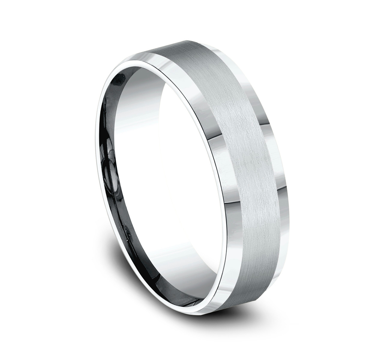 Matte Bevel Edge 6mm Wedding Band
