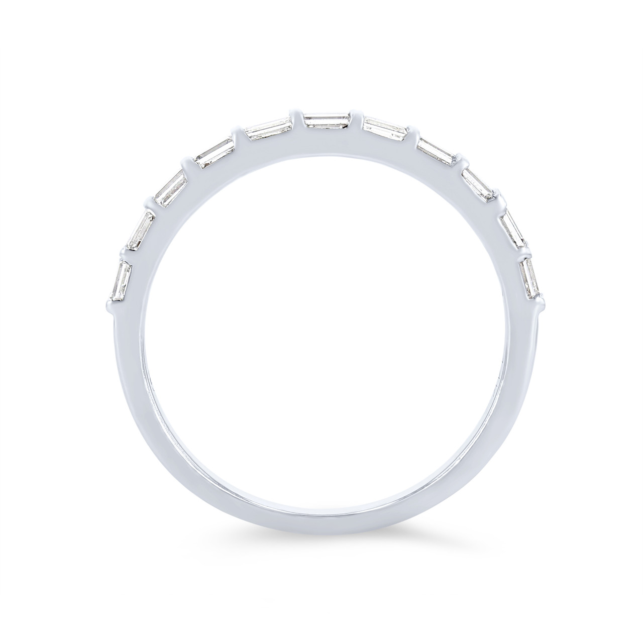Horizontal Baguette Diamond Wedding Band 2