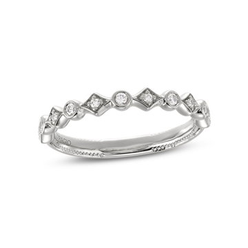 Verragio Renaissance Alternating Geometric Wedding Band In White Gold 14K