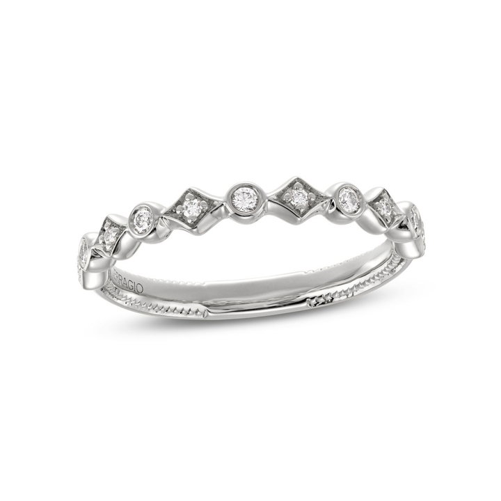 Verragio Renaissance Alternating Geometric Wedding Band In White Gold 14K