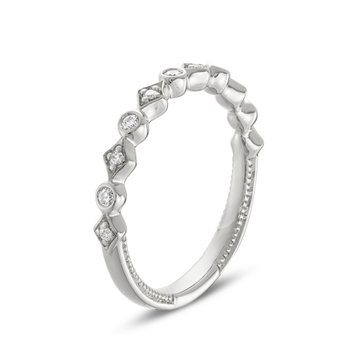 Verragio Renaissance Alternating Geometric Wedding Band In White Gold 14K