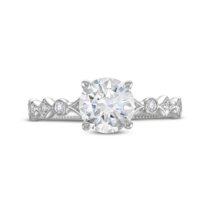 White Gold 14K Verragio Renaissance Alternating Geometric Engagement Setting
