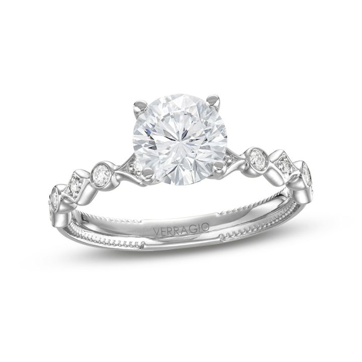 White Gold 14K Verragio Renaissance Alternating Geometric Engagement Setting