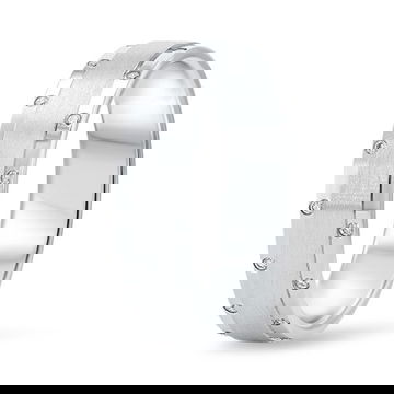 Diamond Border Matte 6.2mm Wedding Band