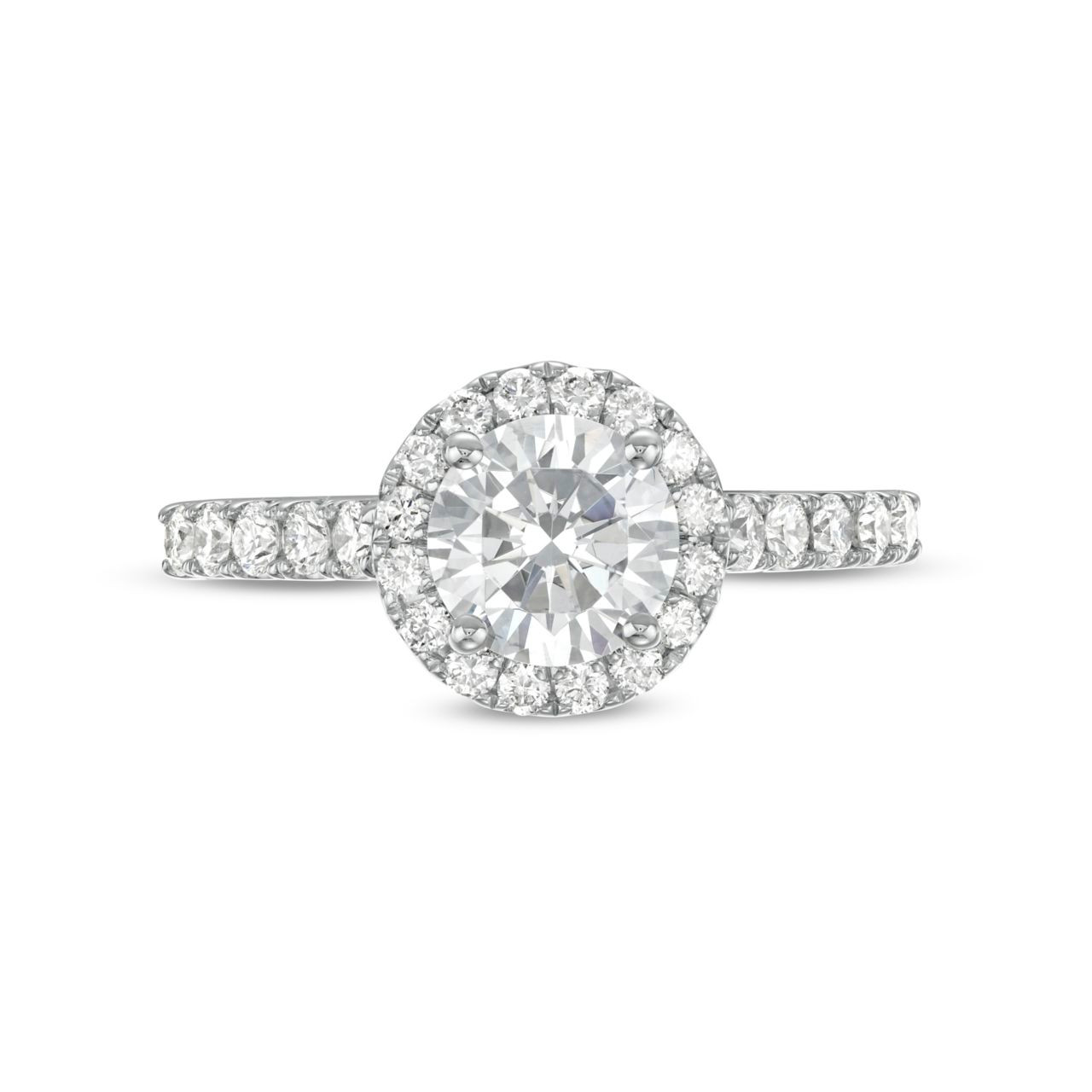 Round Halo Cathedral Engagement Setting by Adorette