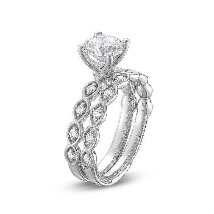 White Gold 14K Verragio Renaissance Scalloped Engagement Setting