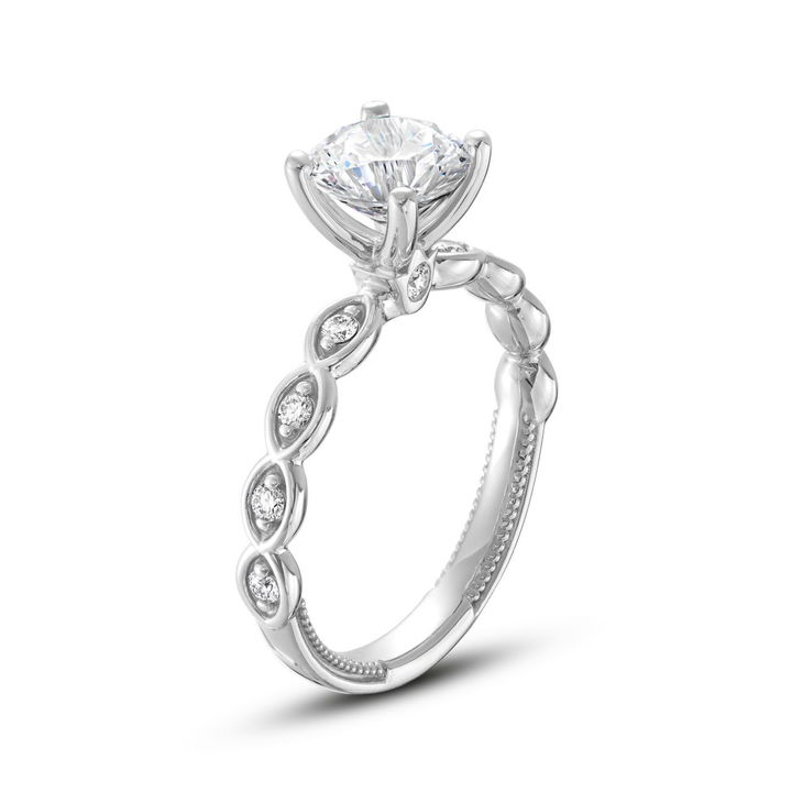 White Gold 14K Verragio Renaissance Scalloped Engagement Setting