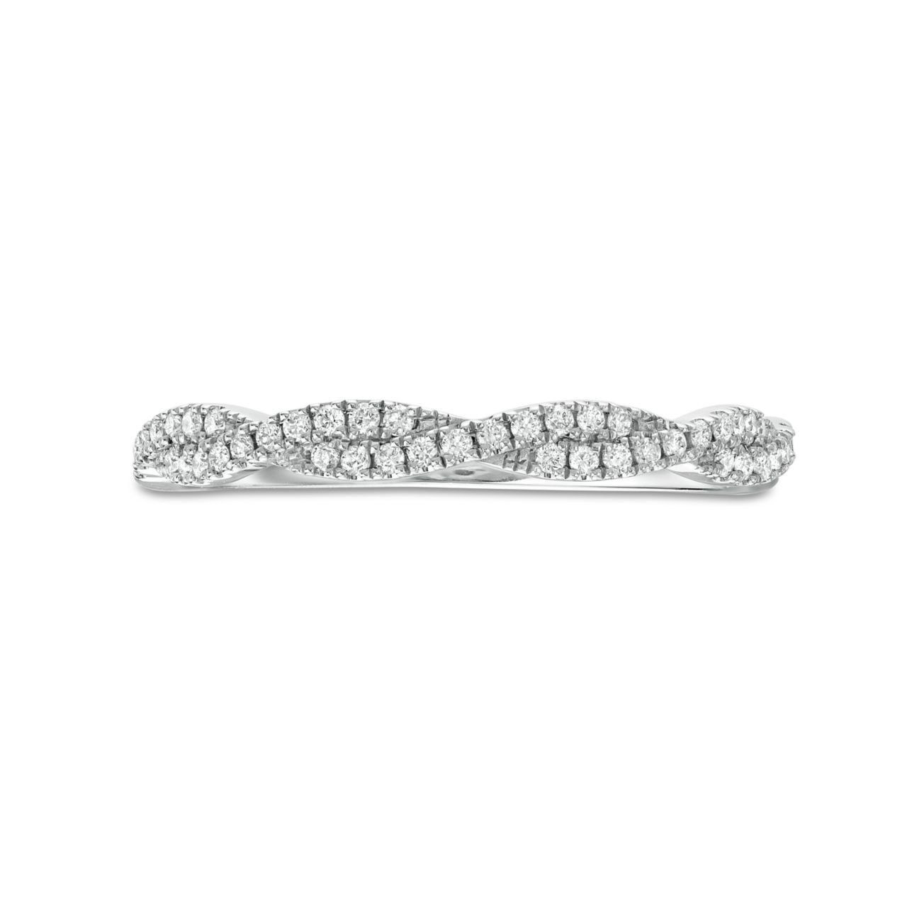 Petite Twist Diamond Wedding Band by Adorette