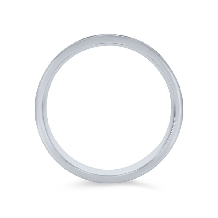 White Gold 14K Brick Matte 8mm Wedding Band
