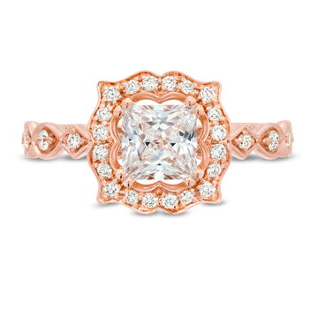 Verragio Renaissance Victorian Halo Engagement Setting In White Gold 14K