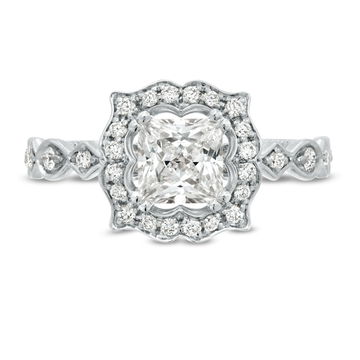 Verragio Renaissance Victorian Halo Engagement Setting In White Gold 14K