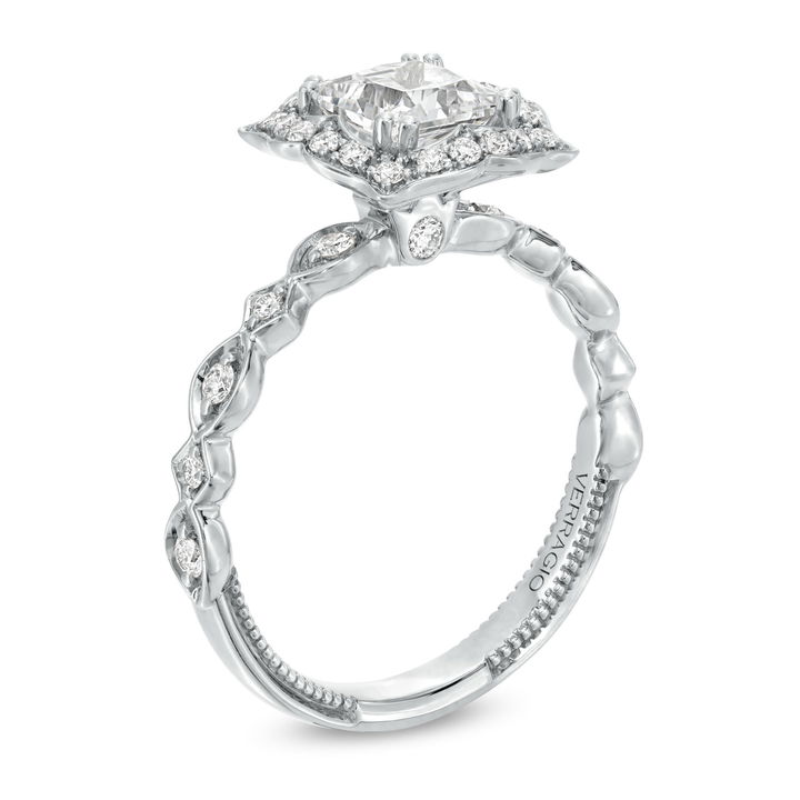 White Gold 14K Verragio Renaissance Victorian Halo Engagement Setting