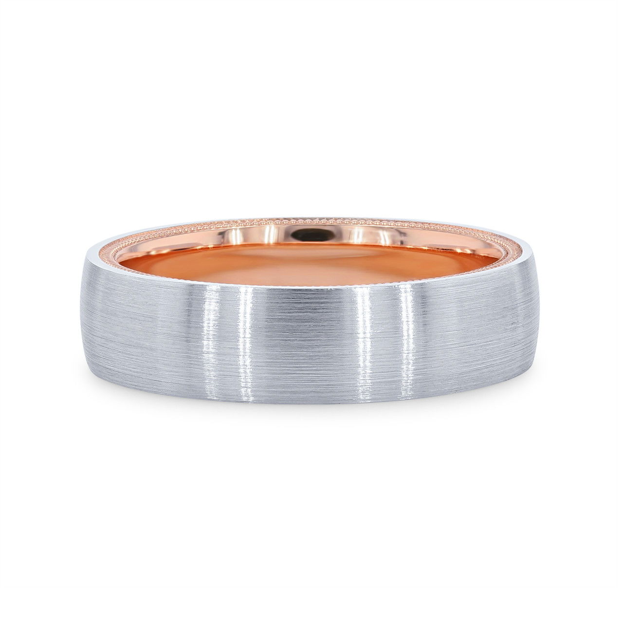 Verragio Two Tone Inlay Wedding Band 0