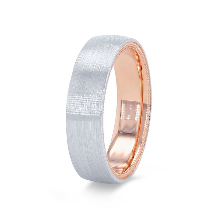 White Gold 14K Verragio Two-Tone Inlay Wedding Band