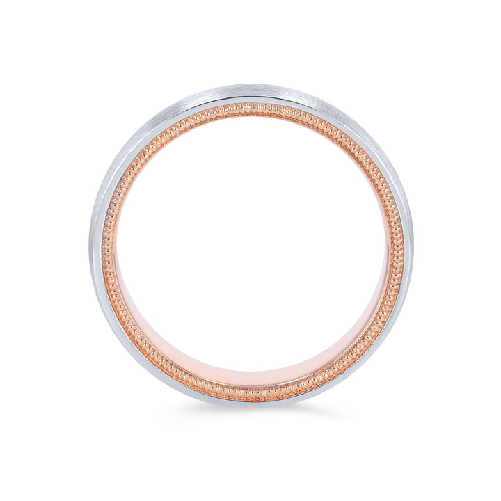 White Gold 14K Verragio Two-Tone Inlay Wedding Band