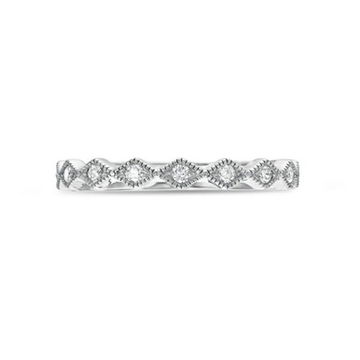 Milgrain Zig Zag Diamond Wedding Band by Diamonds Direct Designs 4