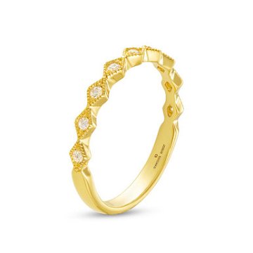 Milgrain Zig Zag Diamond Wedding Band by Diamonds Direct Designs 7