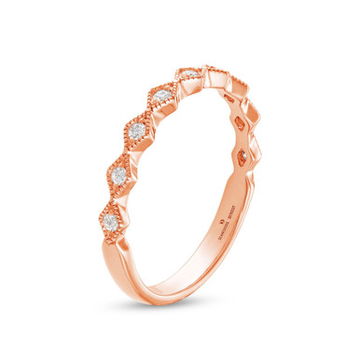 Milgrain Zig Zag Diamond Wedding Band by Diamonds Direct Designs 9