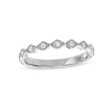 Milgrain Zig Zag Diamond Wedding Band by Diamonds Direct Designs 6