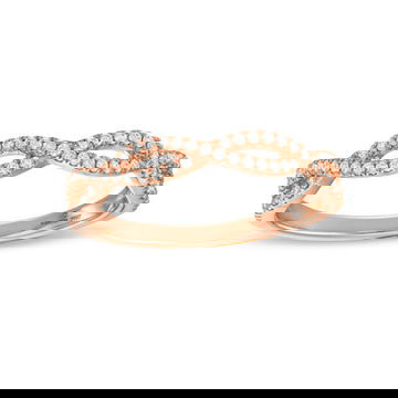 Petite Open Twist Full Diamond Wedding Band by Diamonds Direct Designs 6