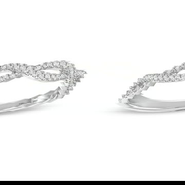 Petite Open Twist Full Diamond Wedding Band by Diamonds Direct Designs 8