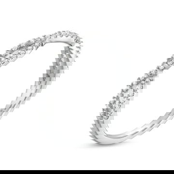 Petite Open Twist Full Diamond Wedding Band by Diamonds Direct Designs 13