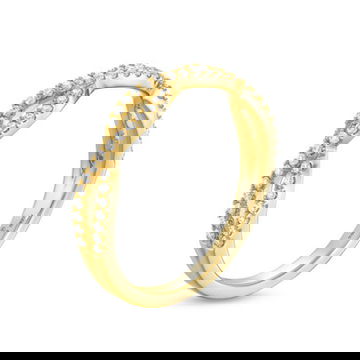 Petite Open Twist Full Diamond Wedding Band by Diamonds Direct Designs 14