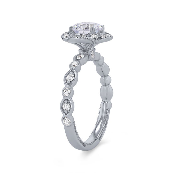 White Gold 14K Verragio Renaissance Fiore Halo Engagement Setting