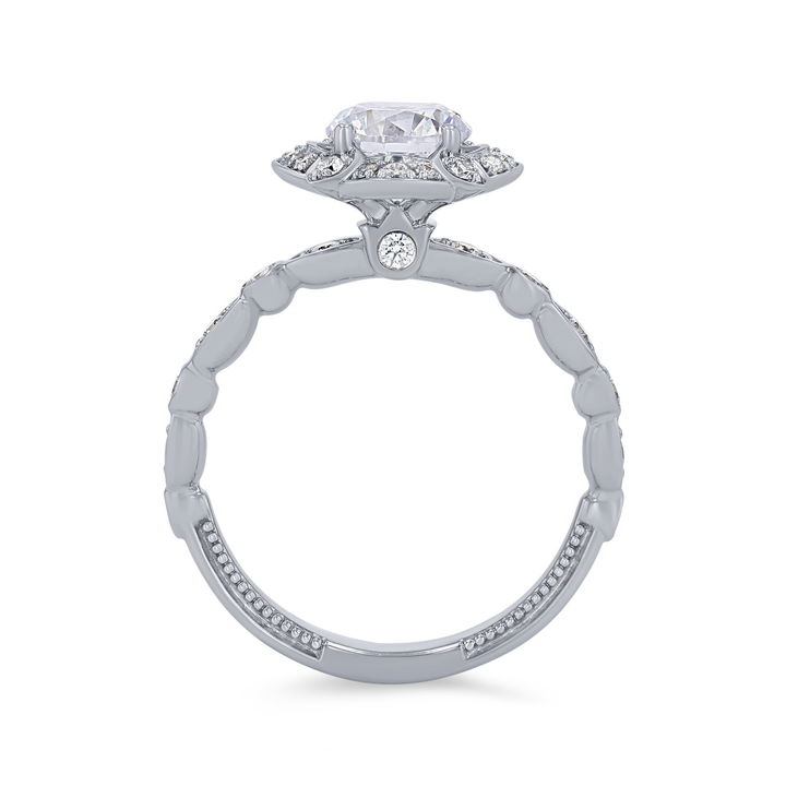 White Gold 14K Verragio Renaissance Fiore Halo Engagement Setting