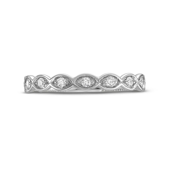 White Gold 14K Verragio Renaissance Scalloped Wedding Band