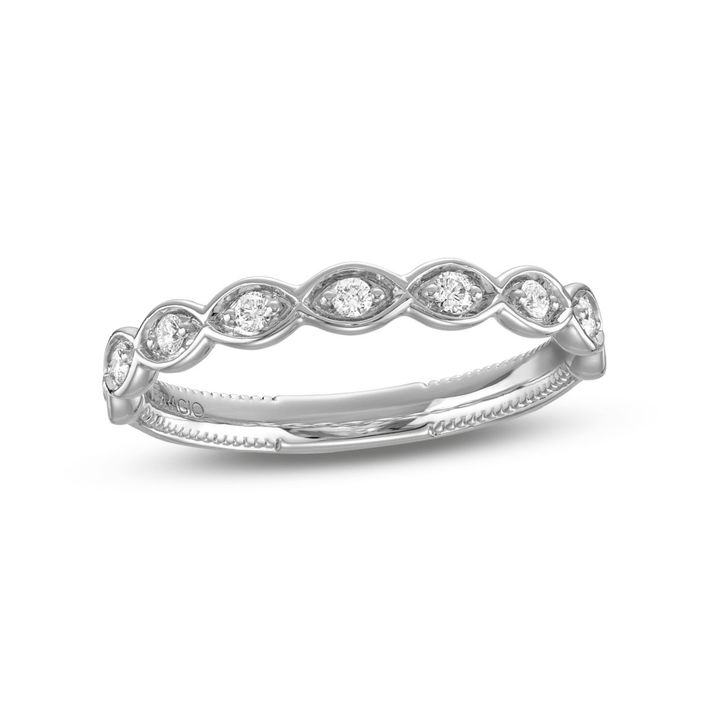 White Gold 14K Verragio Renaissance Scalloped Wedding Band