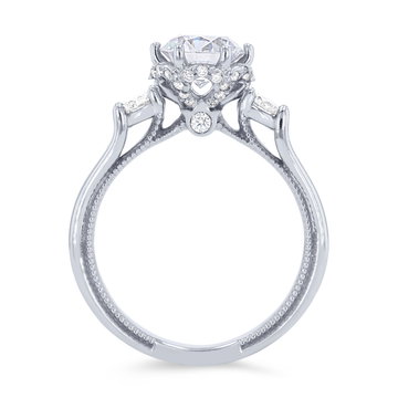 Verragio Renaissance Three Stone Engagement Setting In White Gold 14K